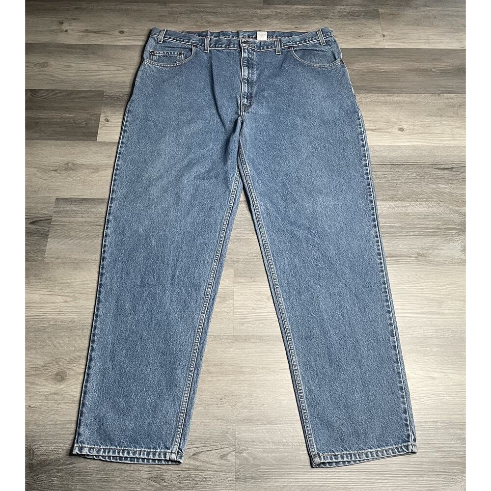 VTG 545 Levi's Men's Blue Denim Loose Straight Fit Jeans Sz W 46 L 34